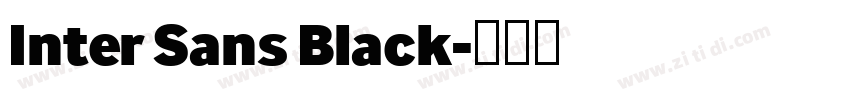 Inter Sans Black字体转换